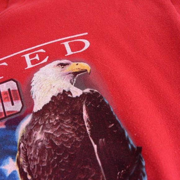 Vintage TNT by Trau Loevner Red United We Stand Eagle Patriotic Crewneck Sweater - Picture 12 of 13